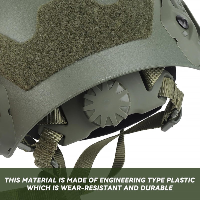 Aoutacc Lightweight Tactical Fast Helmet, Integrated Helmet with NVG Mount Base, Side Rails,Pre-Slotted Headset Strap for Outdoor Sports, CS - Image 3